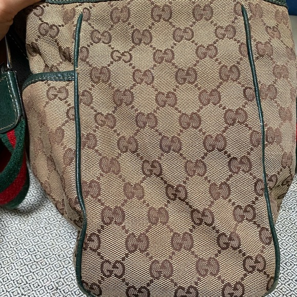 Gucci Beige/Ebony GG Canvas Diaper Bag Tote Bag - Picture 9 of 16